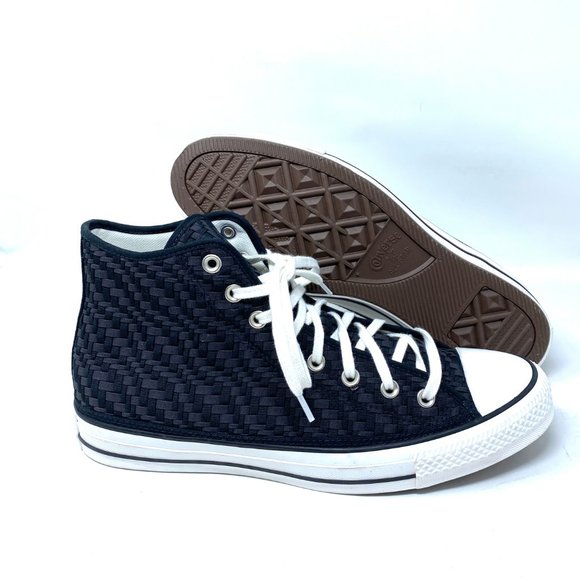 Converse Men's Size 171074C CTAS Woven Canvas Black High Top Cushioned Sneakers - Picture 5 of 9